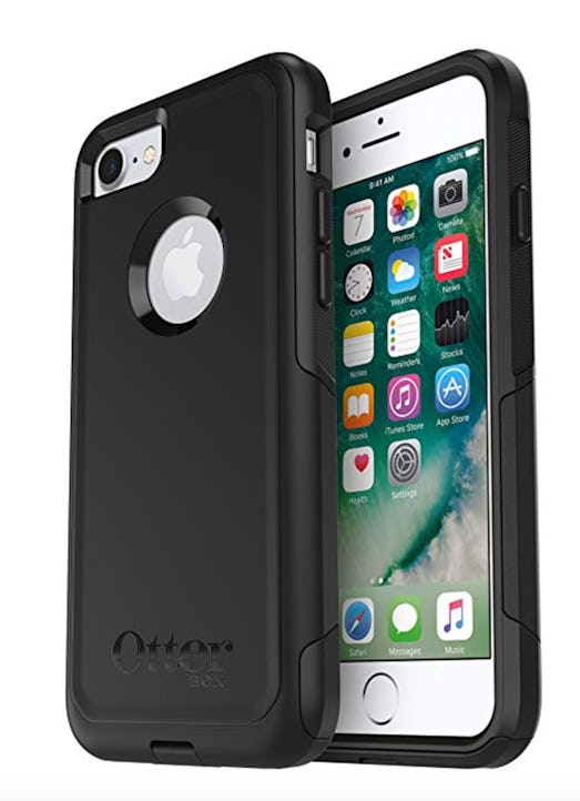 Black Otterbox Commuter case on an iPhone
