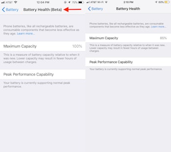 ios 12 beta battery health