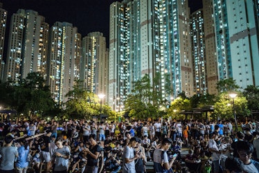 Pokemon Go players in July 2016 in Hong Kong.