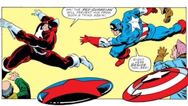 Red Guardian and Captain America in Marvel comics
