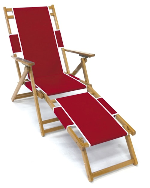 Frankford Oak Beach Chair with Detachable Legrest