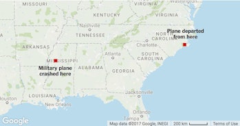 Navy Marines Plane Crash Mississippi