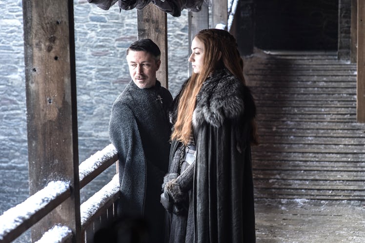 Sophie Turner and Aiden Gillen in 'Game of Thrones' Season 7