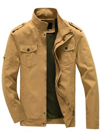 WULFUL Men's Cotton Military Jacket