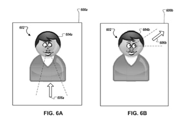 Apple patent avatar eyes following