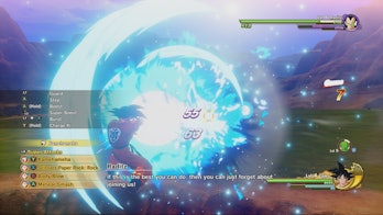 Goku Uses Kamehameha Against Raditz in Dragon Ball Kakarot