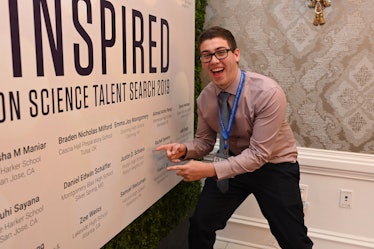 Justin Schiavo at the Regeneron Science Talent Search in 2019