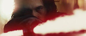 Who will Kylo Ren point that lightsaber at?