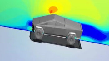 Tesla Cybertruck aerodynamics video