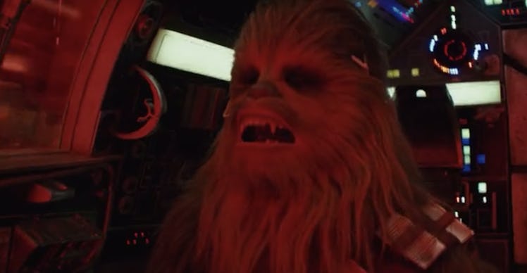 Chewie in the climax of 'The Last Jedi'