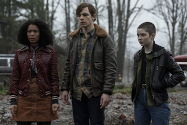 Jaz Sinclair, Ross Lynch, and Lachlan Watson in Netflix's 'Chilling Adventures of Sabrina' season 2