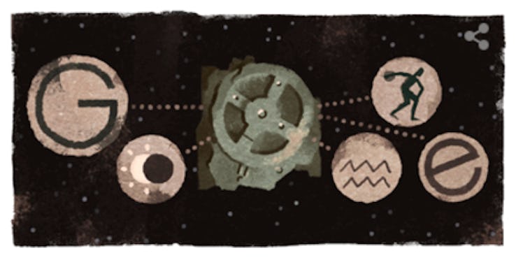 google doodle antikythera mechanism ancient greek calendar clock computer