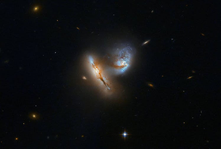Galaxy merger UGC 2369 in space