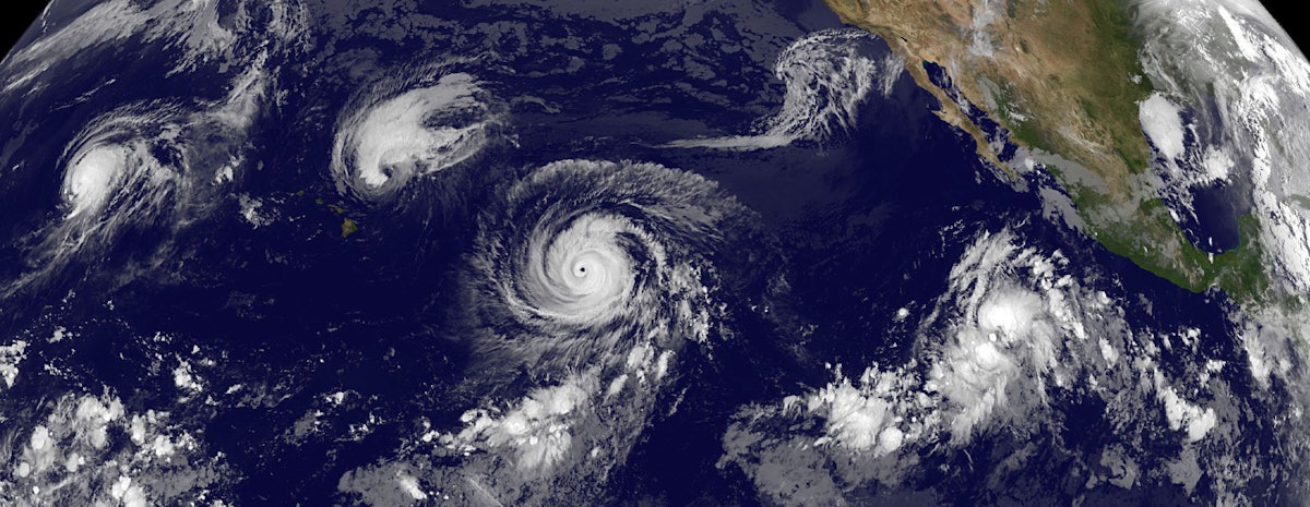 Three Category4 Hurricanes Hit the Pacific at Once, for the First Time