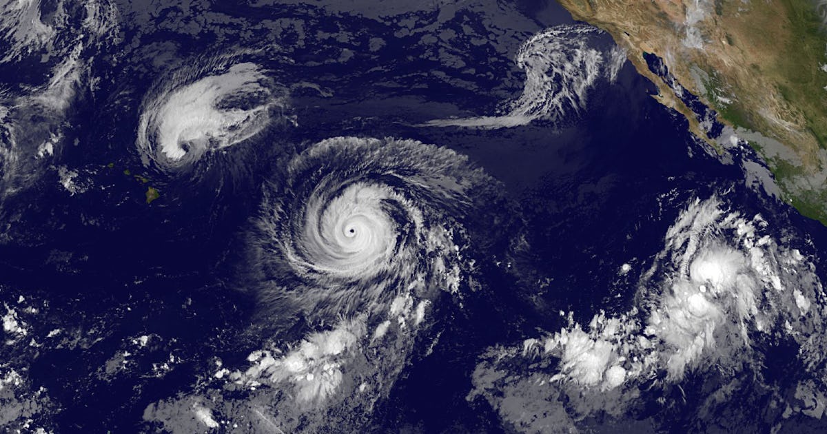Three Category4 Hurricanes Hit the Pacific at Once, for the First Time