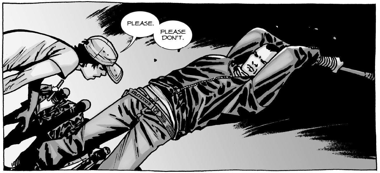 negan black and white