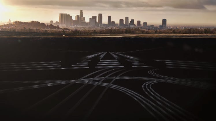 Elon Musk's boring company design reveals 30 layers of tunnels underneath a city. 