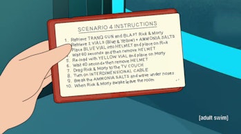 Summer reads the instructions card for Scenario 4.