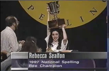 Rebecca Sealfon, winner of the 1997 Scripps National Spelling Bee competition.