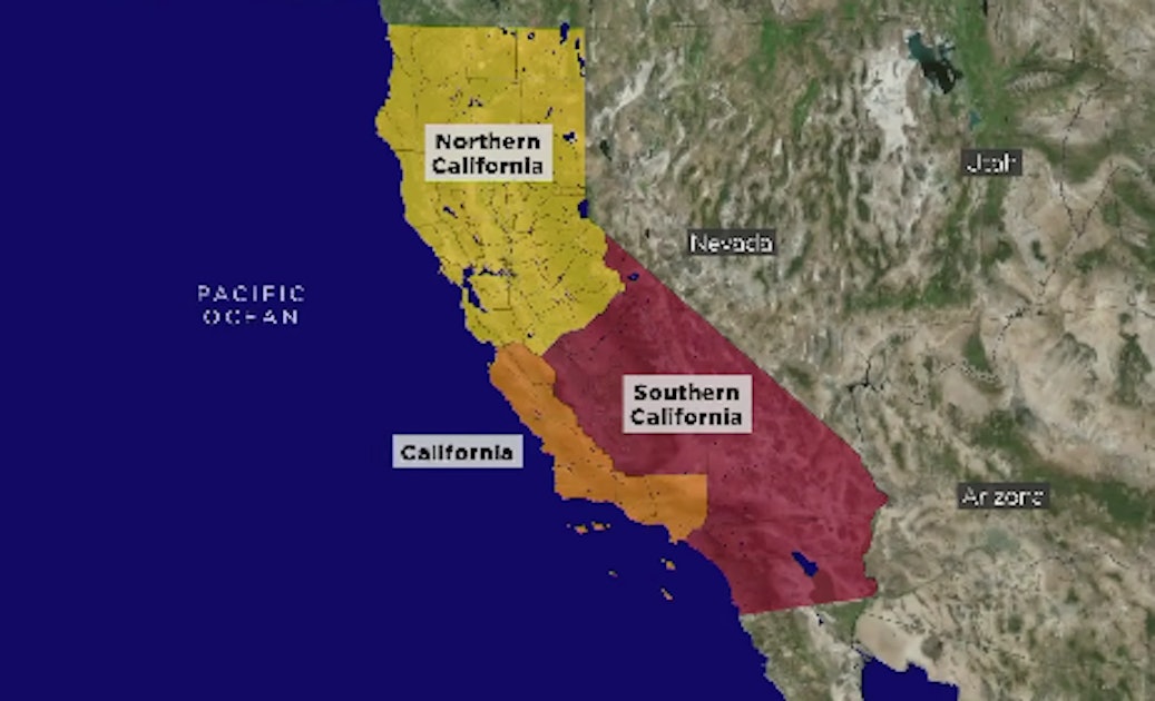California Split Into 3 States Map