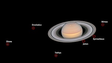 Hubble Opposition 2018 Saturn Moons