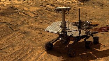 NASA's Opportunity rover on Mars in this simulated view