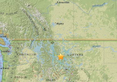 earthquake map DYFI USGS