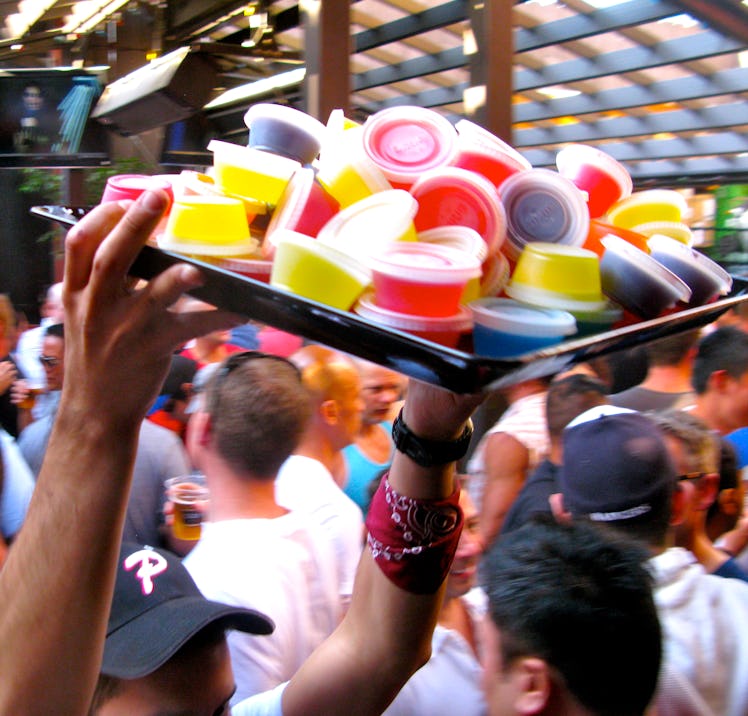 vodka jello shots for the rainbow boys : toad hall, castro, san francisco (2012)