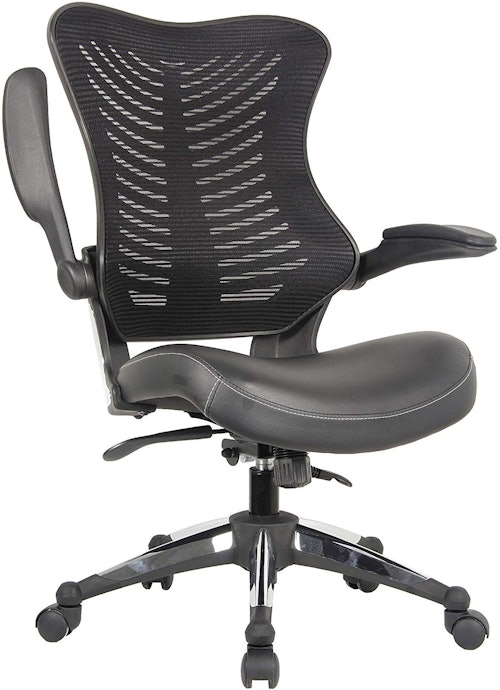 Office Factor Ergonomic Office Chair with Leather Seat