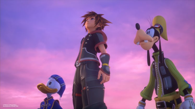 Three characters from Kingdom Hearts III 