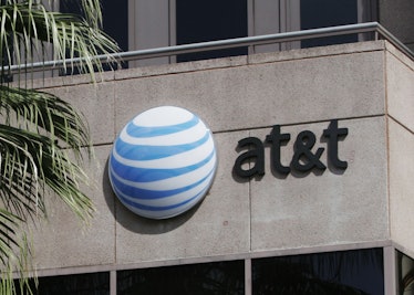AT&T logo sign on a building