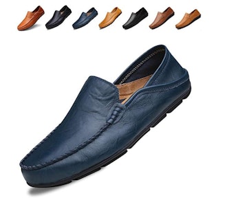 Go Tour Men's Premium Genuine Leather Casual Slip on Loafers Breathable Driving Shoes