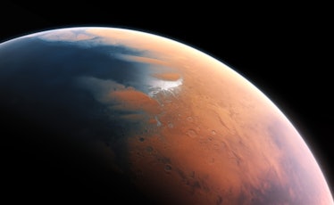 Artist impression of a wet Mars from 4 billion years ago.