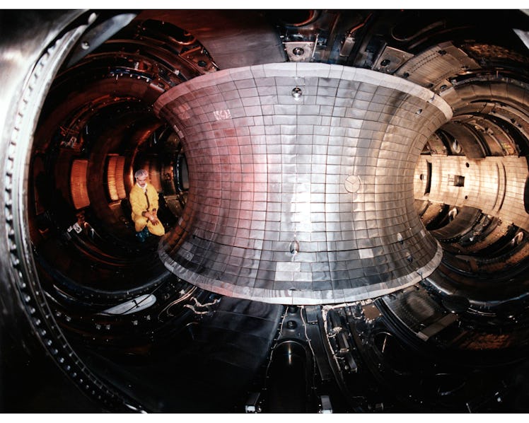 The inside of a tokamak fusion reactor