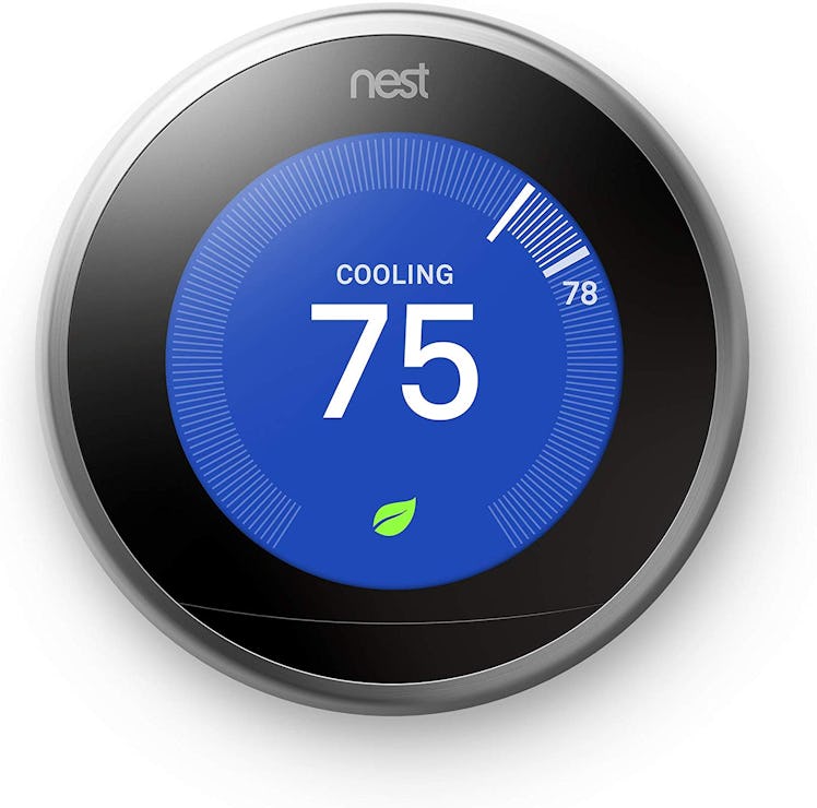 Google, T3007ES, Nest Learning Thermostat, 3rd Gen, Smart Thermostat, Stainless Steel, Works With Al...