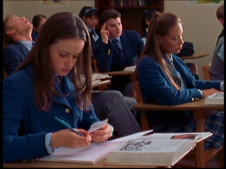 Rory Gilmore in prep school from the show The Gilmore Girls.