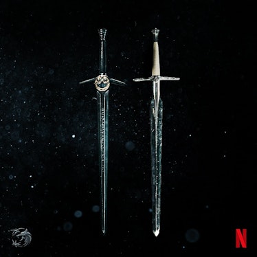 The Witcher Silver and Steel Swords Netflix, wielded by Geralt/ henry Cavil 