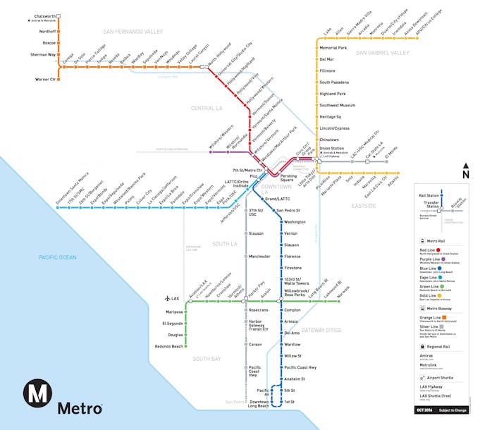 The 2024 Olympics Might Make L.A.'s Futuristic Metro Map Come True