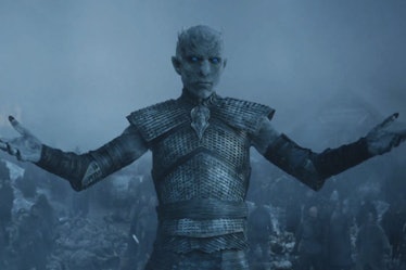The Night King raises his arms to Jon Snow in the Season 5 'Game of Thrones' episode "Hardhome."