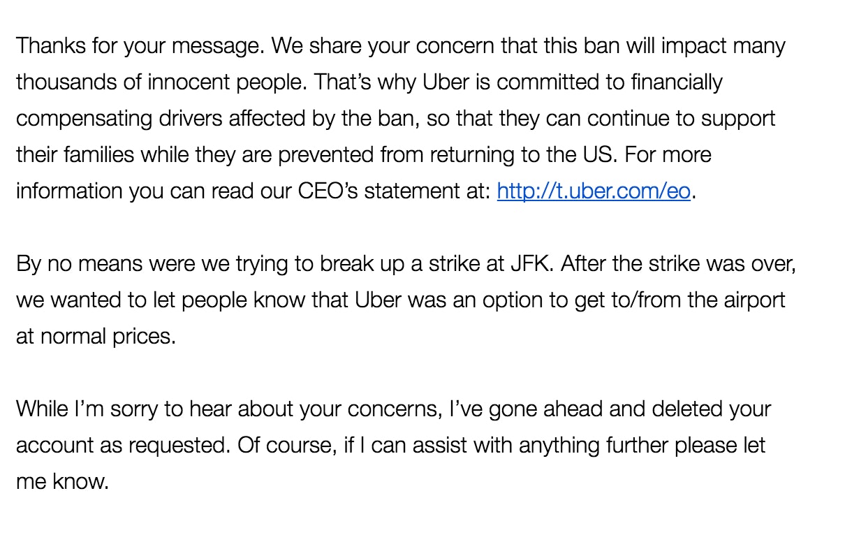 Uber Users Pledge to #DeleteUber in Solidarity With Pro-Refugee 