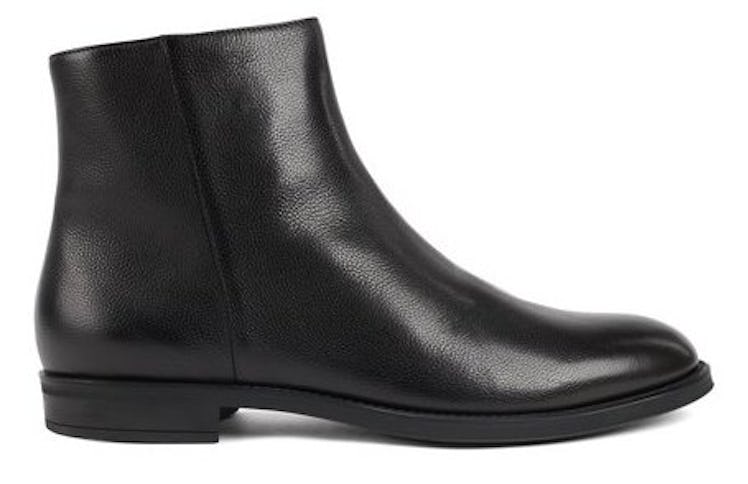 ITALIAN-MADE ZIPPED ANKLE BOOTS WITH SHEARLING LINING BY HUGO BOSS