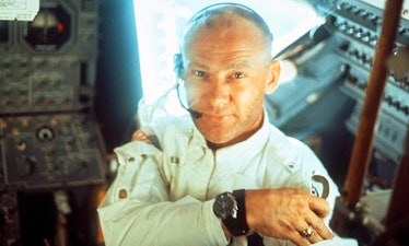 Buzz Aldrin in the lunar module