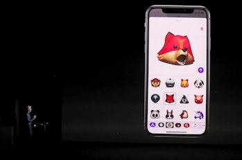 Animoji, a feature enabled by the face scanner, which was demonstrated during the phone's September ...