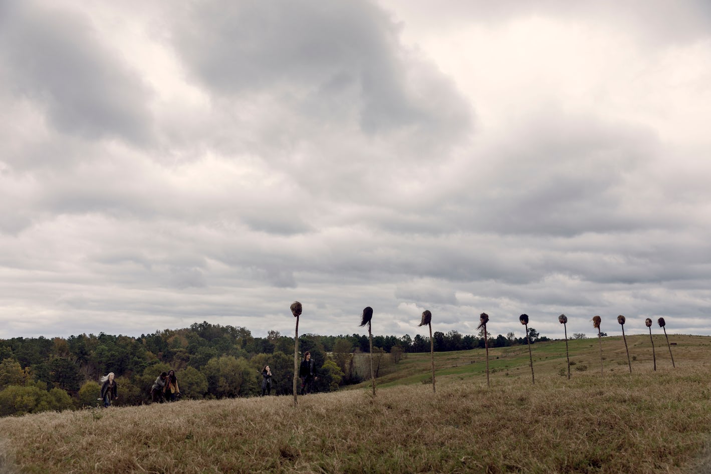 Walking Dead Season 9 Episode 15 Heads On Pikes Who Died on 'Walking Dead': Which Head on a Pike Will Hurt the Most?