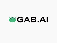 gab.ai logo with the words gab.ai and a frog
