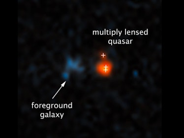 Fan and his collaborators observed the quasar named J043947.08+163415.7 because a galaxy in the fore...