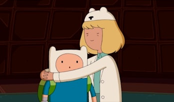 Finn and his mom, Minerva, on 'Adventure Time.'