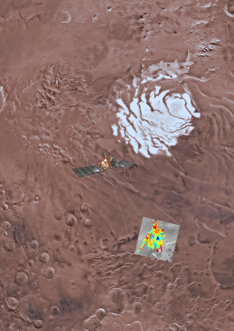 Scientists used the Mars Express spacecraft to find water below the surface of Mars.