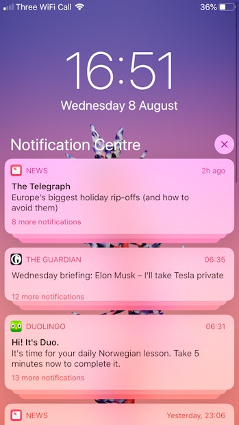 The new "grouped" notifications in iOS 12.