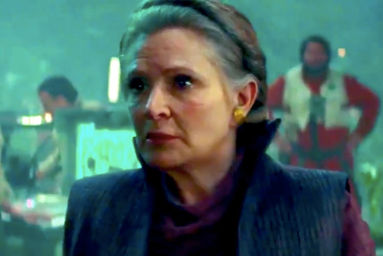 rise of skywalker leia special effects cgi maz interview